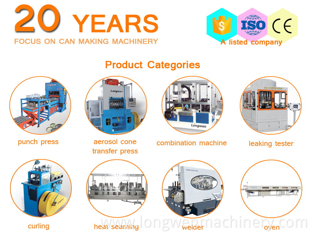 Fully Spray Aerosol Tin Can Production Line Making Machine